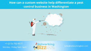 How can a custom website help differentiate a pest control business in Washington 